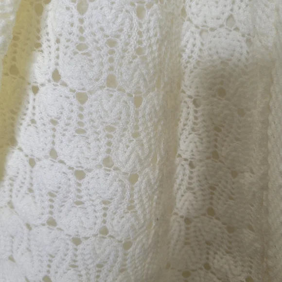 VTG Vienna Lace Open Front Cardigan Sweater Size Small 60's Japan - Picture 4 of 8